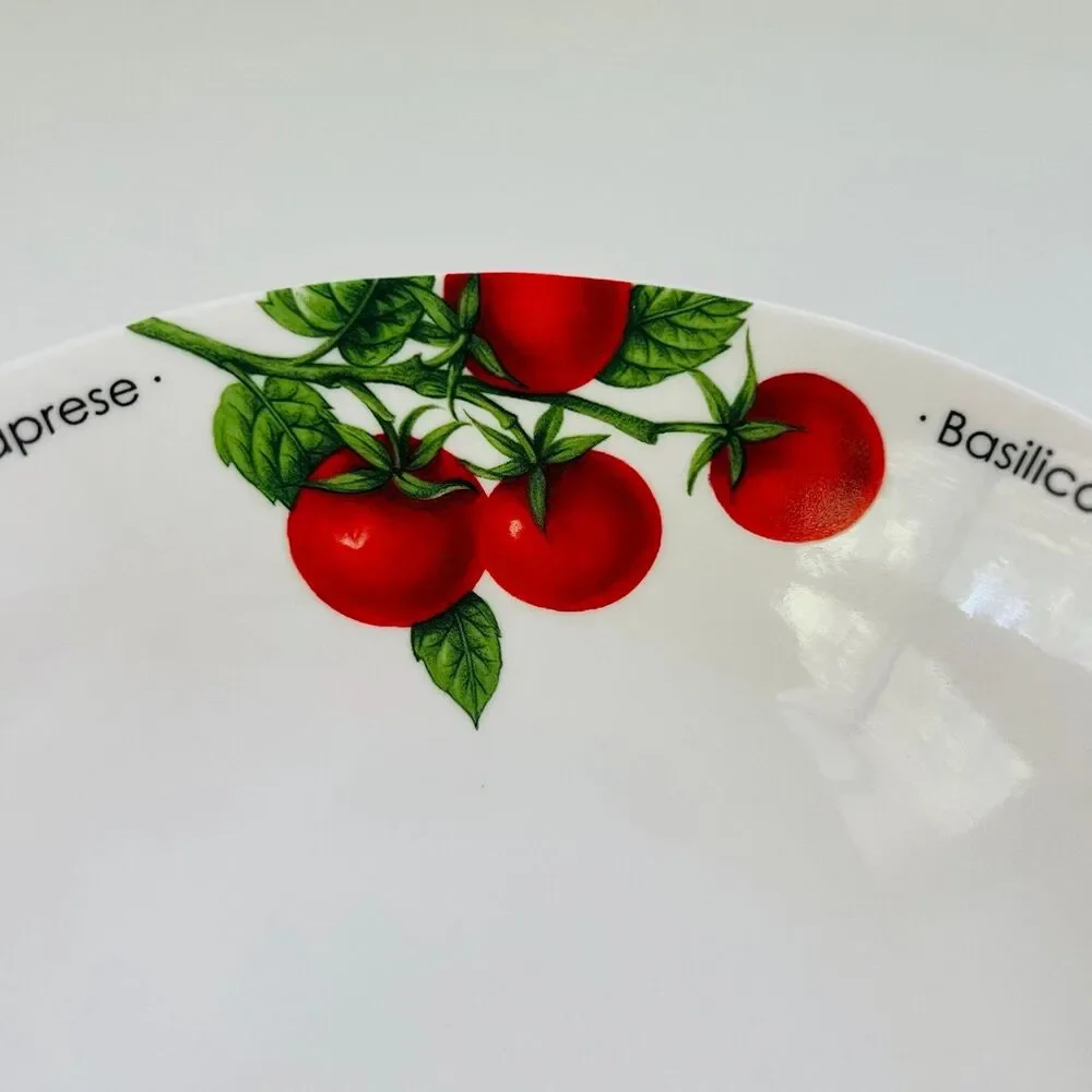 CRATE & BARREL Insalata Caprese Italian Tomato Pasta & Salad Bowls, Set of 4